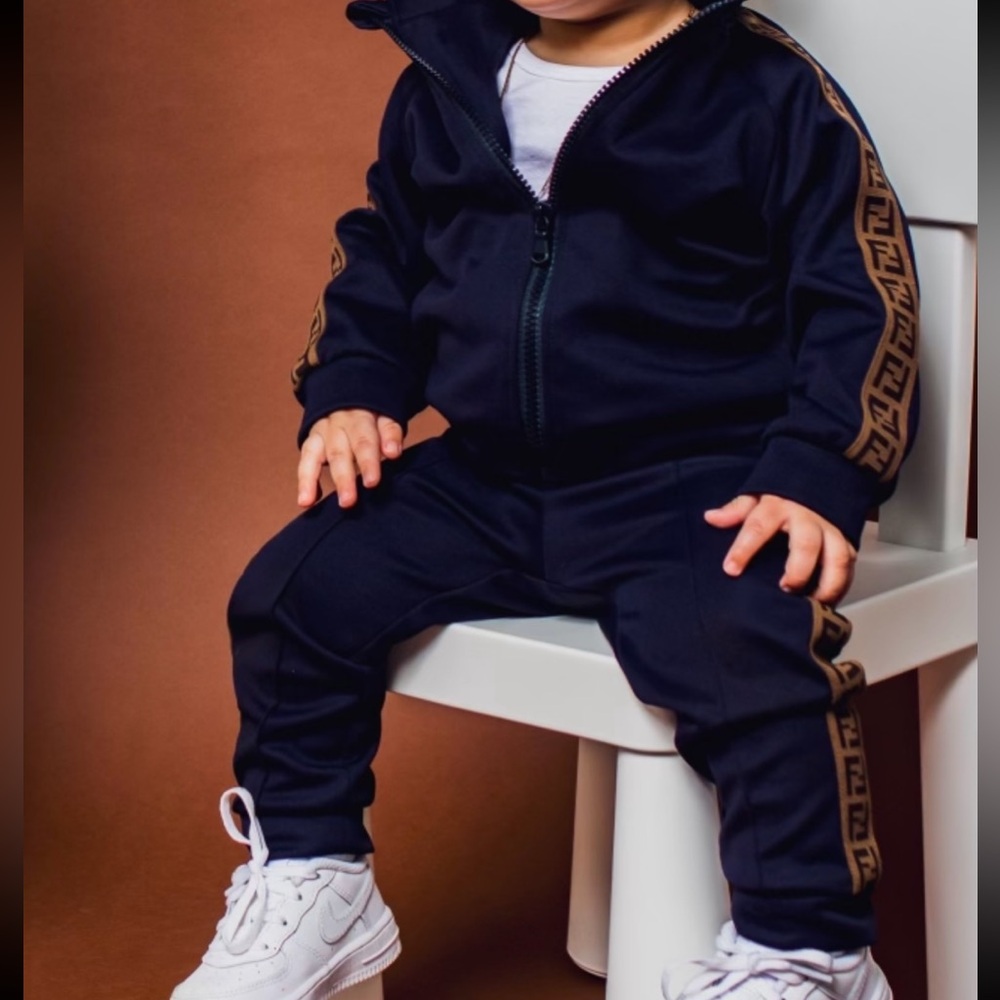 18M boys Fendi tracksuit navy blue